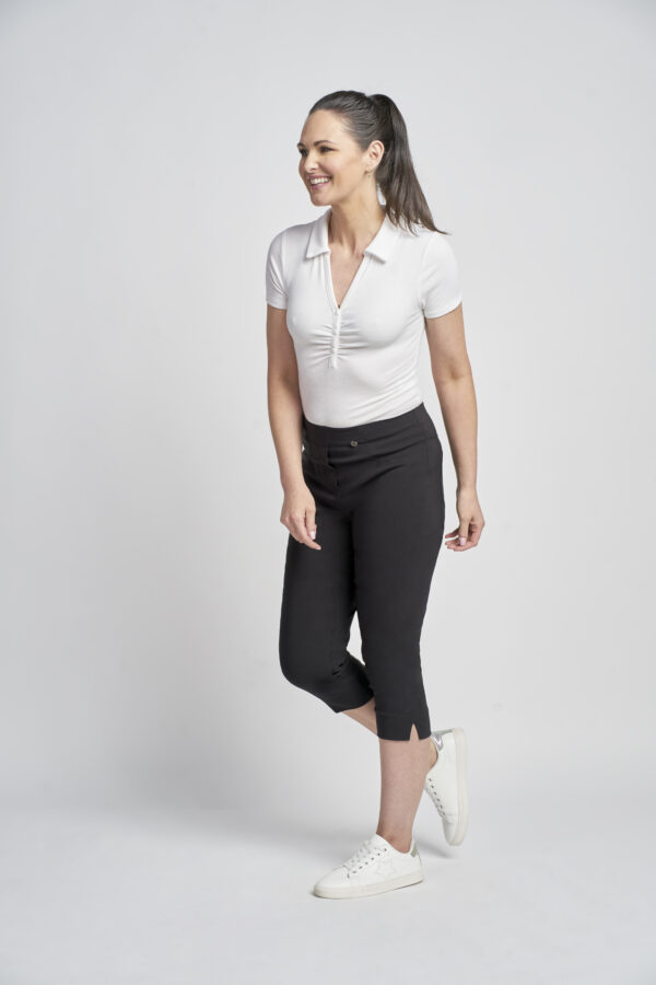 Denim Cropped Trousers by Pinns
