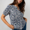 Lily Blouse in Navy Stipple Print by Lily & Me - Image 4