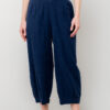 Sail Linen Blend Navy Cropped Trouser by Lily & Me - Image 5