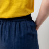 Sail Linen Blend Navy Cropped Trouser by Lily & Me - Image 2