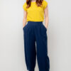 Sail Linen Blend Navy Cropped Trouser by Lily & Me - Image 3