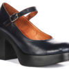 Amara T Bar Shoes in Navy Leather - Image 2