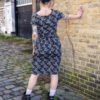 Swallows Stretch Twill Cotton Tea Dress by Run and Fly - Image 3