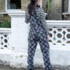 Swallows Tattoo Unisex Dungarees in Cotton Stretch Twill by Run and Fly - Image 2