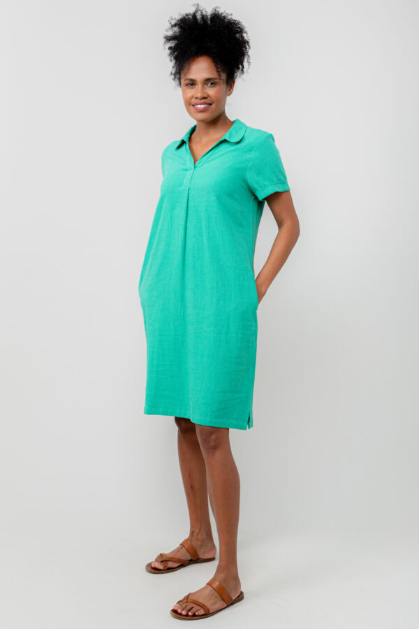 Lavender Shift Dress in Green by Lily & Me