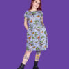 Adventure Dino Tea Dress in Stretch Cotton by Run and Fly - Image 4