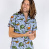Adventure Dino Unisex Short Sleeve Cotton Shirt by Run and Fly - Image 6