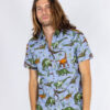 Adventure Dino Unisex Short Sleeve Cotton Shirt by Run and Fly - Image 3