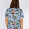 Adventure Dino Unisex Short Sleeve Cotton Shirt by Run and Fly - Image 4