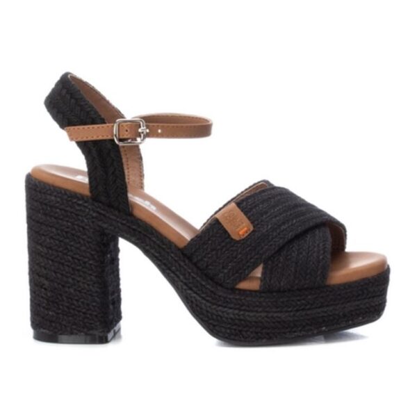 Black Raffia Strappy Heel by XTI Refresh