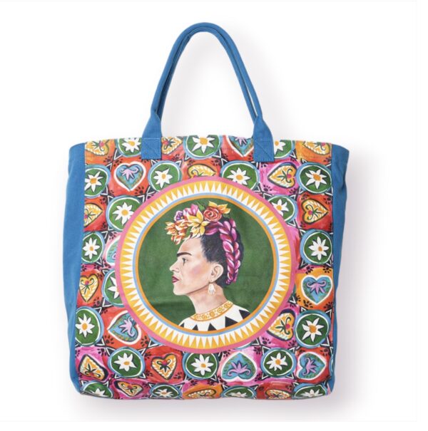 Frida Large Canvas Tote Bag