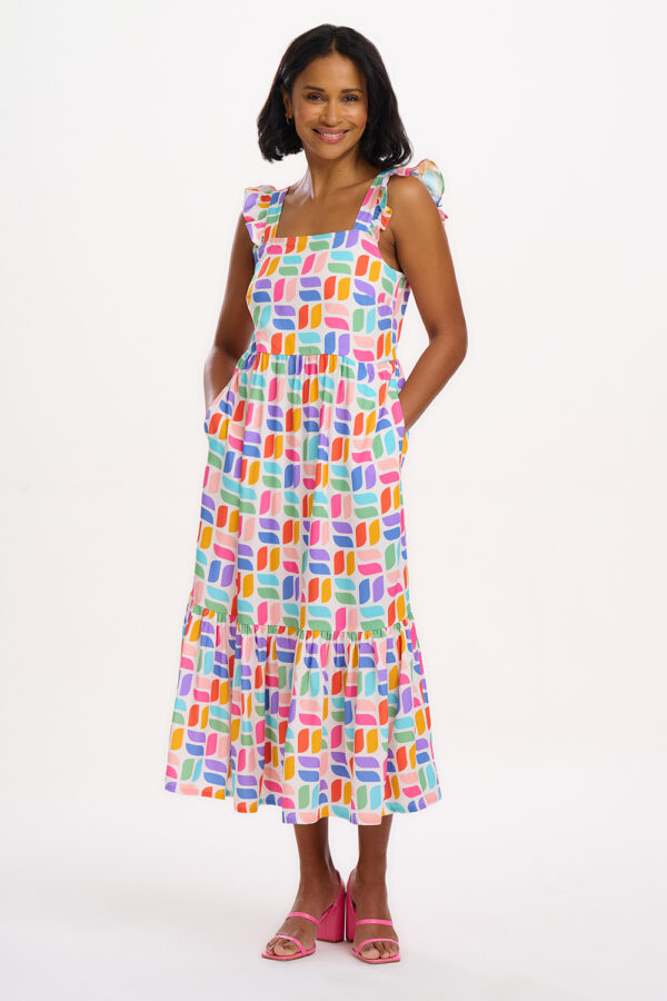 Estelle Shirred Midi Sun Dress by Sugarhill Brighton