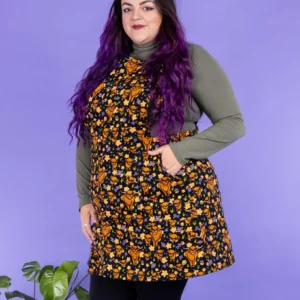 Run & Fly Highland Cow Stretch Twill Pinafore