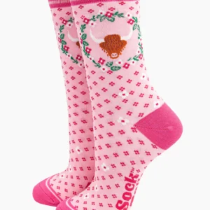 Highland Cow Bamboo Socks by Sarta MSH
