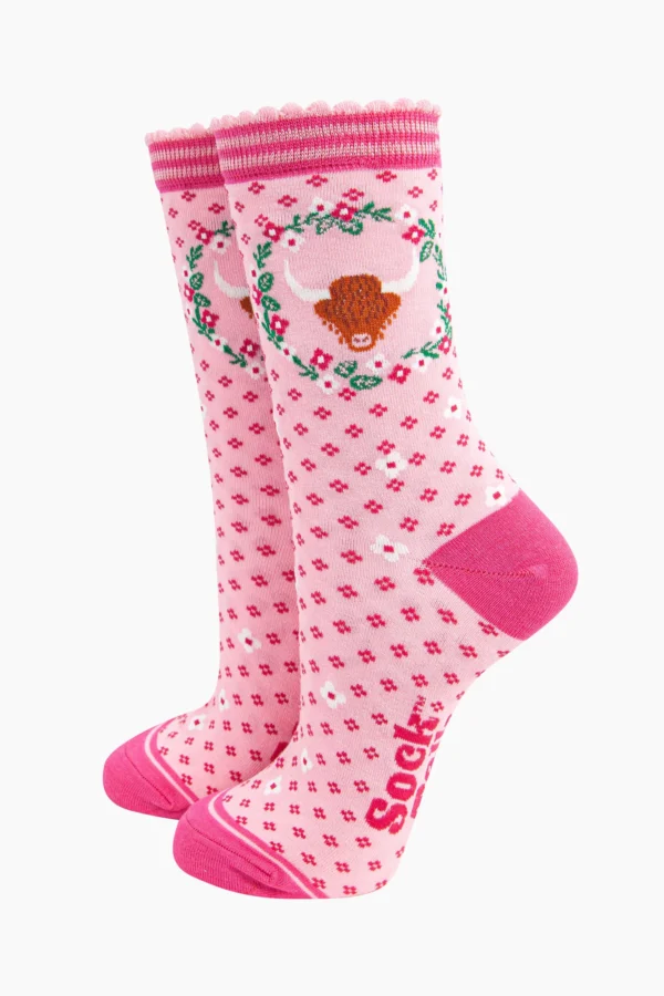 Highland Cow Bamboo Socks by Sarta MSH