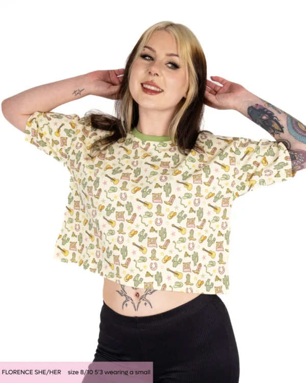Cowboy Boxy Tee Shirt by Rebel Romance