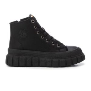Black PU Ladies Kicker Style Boots by XTI Refresh