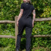 Rebel Romance Jet Black Stretch Twill Dungarees - Image 5