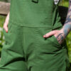 Rebel Romance Forest Green Stretch Twill Dungarees - Image 5