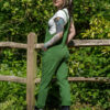 Rebel Romance Forest Green Stretch Twill Dungarees - Image 3