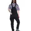 Rebel Romance Jet Black Stretch Twill Dungarees - Image 4