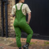 Rebel Romance Forest Green Stretch Twill Dungarees - Image 2