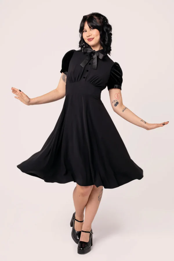 Andrea Black Dress by Hellbunny