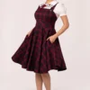 Carmina Red Checked Pinafore Dress by Hellbunny - Image 7