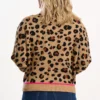 Solana Knitted Bomber - Tan/Black, Natural Leopard by Sugarhill Brighton - Image 2