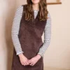 Belle Chocolate Cord Stretch Cotton Dress by Lily &  Me - Image 5