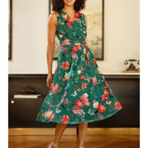 Green Floral Yumi Dress