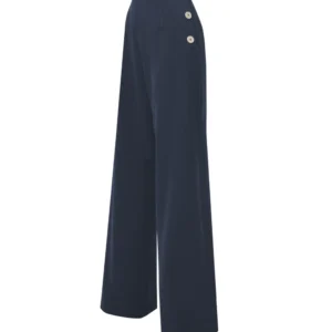 1940's Style Wide Leg Trousers in Navy