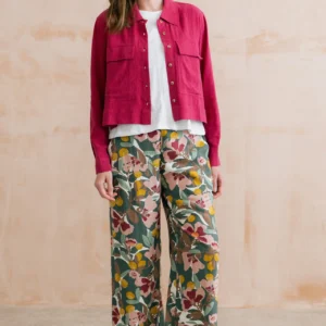 Greta Floral Cropped Trousers by Lily & Me