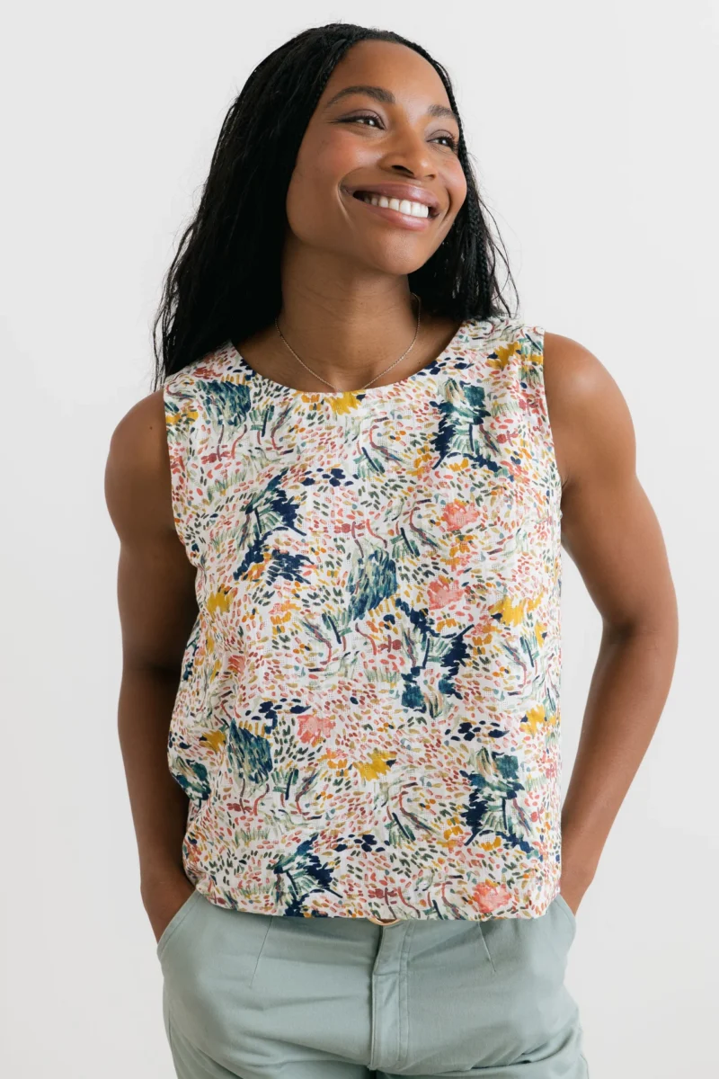 Cora Vest Harding Print Top by Lily & Me - Image 5