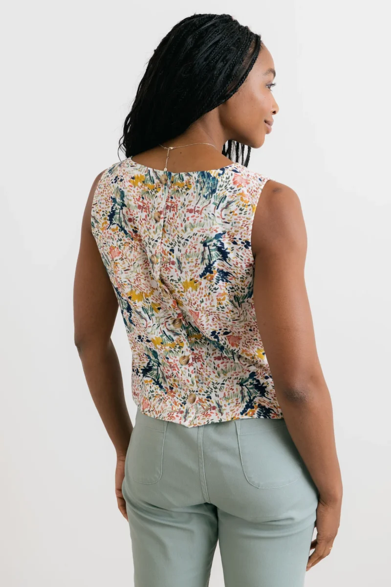 Cora Vest Harding Print Top by Lily & Me - Image 2