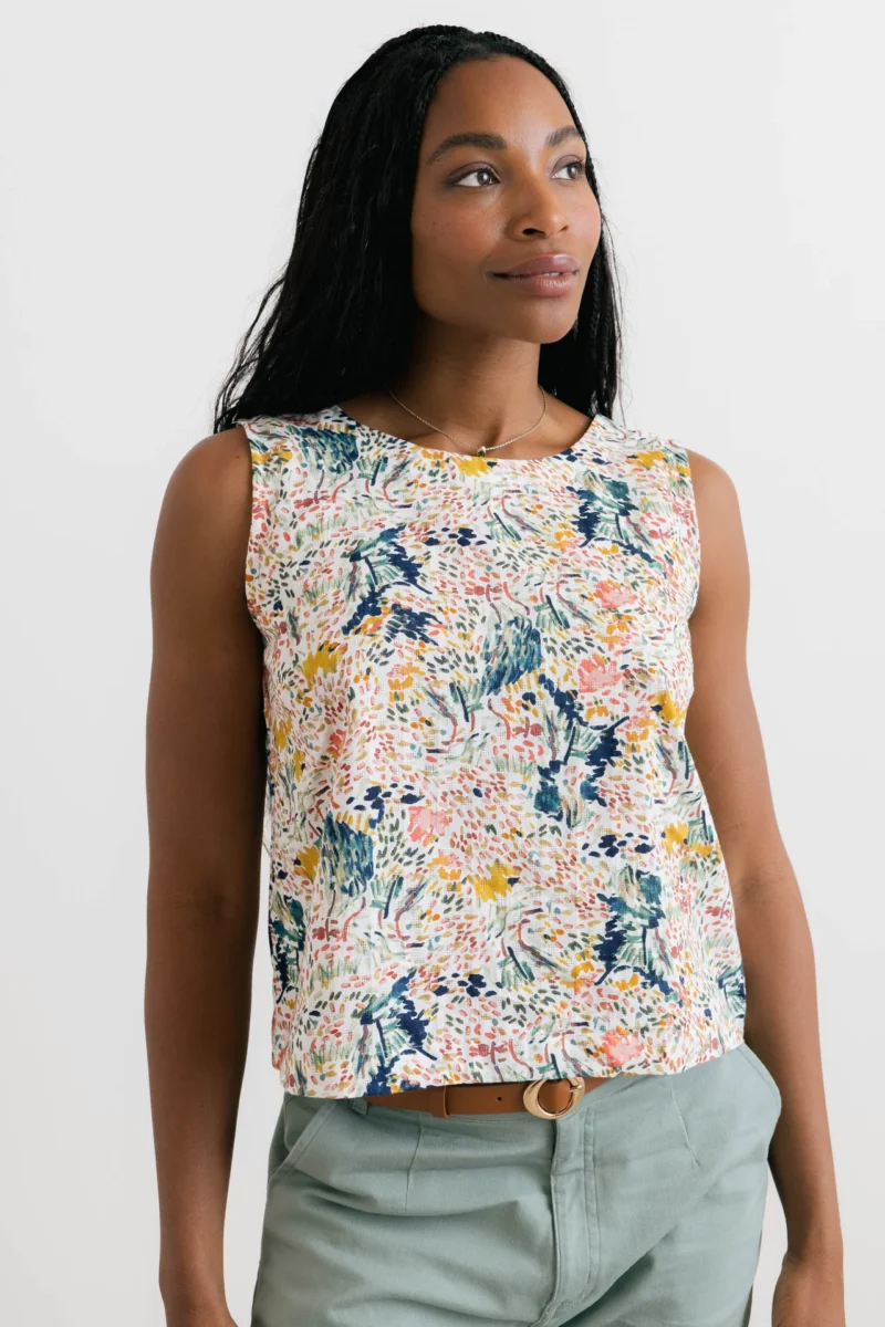 Cora Vest Harding Print Top by Lily & Me