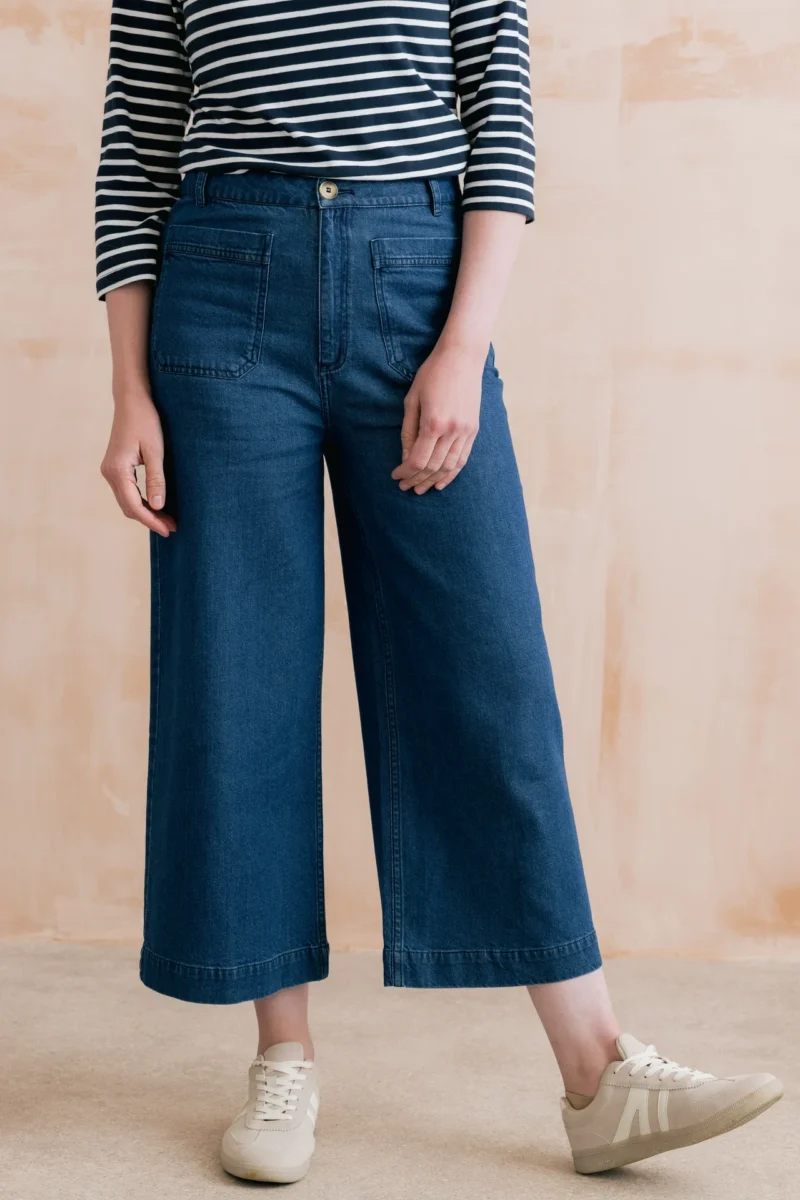 Amelia Denim Cropped Trousers by Lily & Me - Image 4