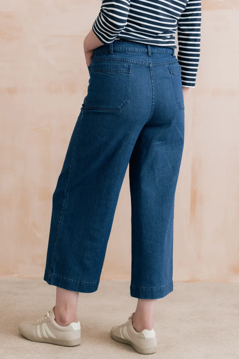 Amelia Denim Cropped Trousers by Lily & Me - Image 3