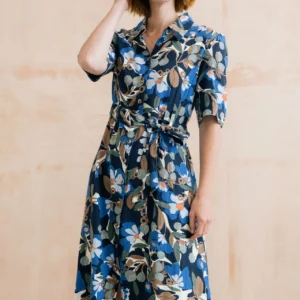 Robyn Belted Tea Dress in Navy by Lily & Me