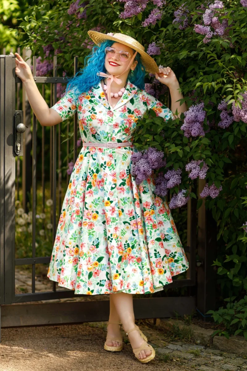 Mollie Summer Floral Shirt Dress by Dotty & Dolly - Image 11