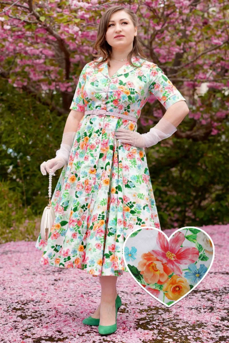 Mollie Summer Floral Shirt Dress by Dotty & Dolly