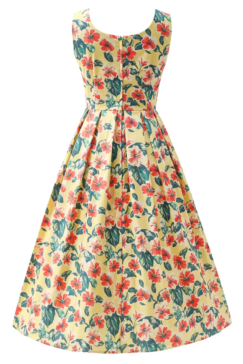 Ophelia Yellow Tropical Dress by Dotty & Dolly - Image 5