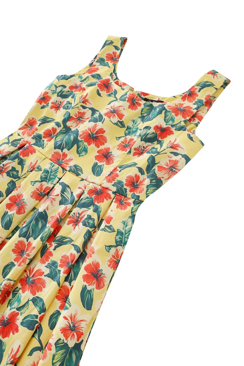 Ophelia Yellow Tropical Dress by Dotty & Dolly - Image 4