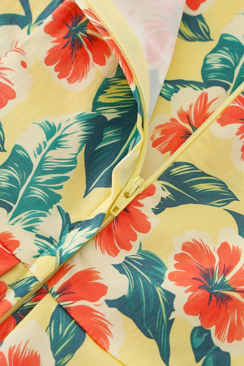 Ophelia Yellow Tropical Dress by Dotty & Dolly - Image 2