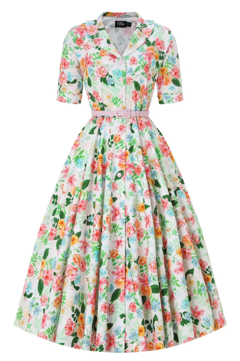 Mollie Summer Floral Shirt Dress by Dotty & Dolly - Image 9