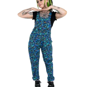 Infinity Whales Stretch Twill Dungarees by Run & Fly Clothing