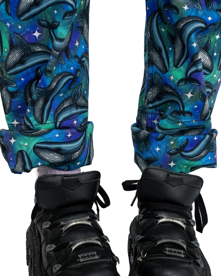 Infinity Whales Stretch Twill Dungarees by Run & Fly Clothing - Image 7