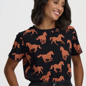 Maggie Horse Star Black T Shirt