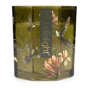 Octagonal Candle Hummingbird Enchanted Forest