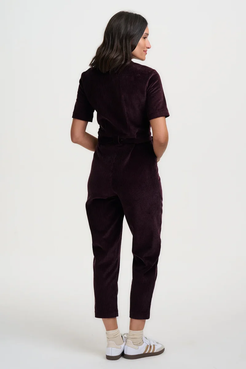 Meredith Plum Cord Boilersuit - Image 5